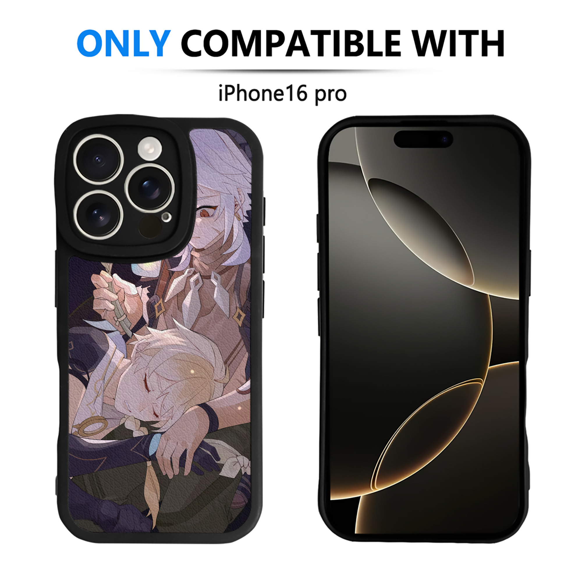 げんし神 genshin 【iPhone 16シリーズ対応】シリコンスマホケース（レザー調） 材質：シリコン